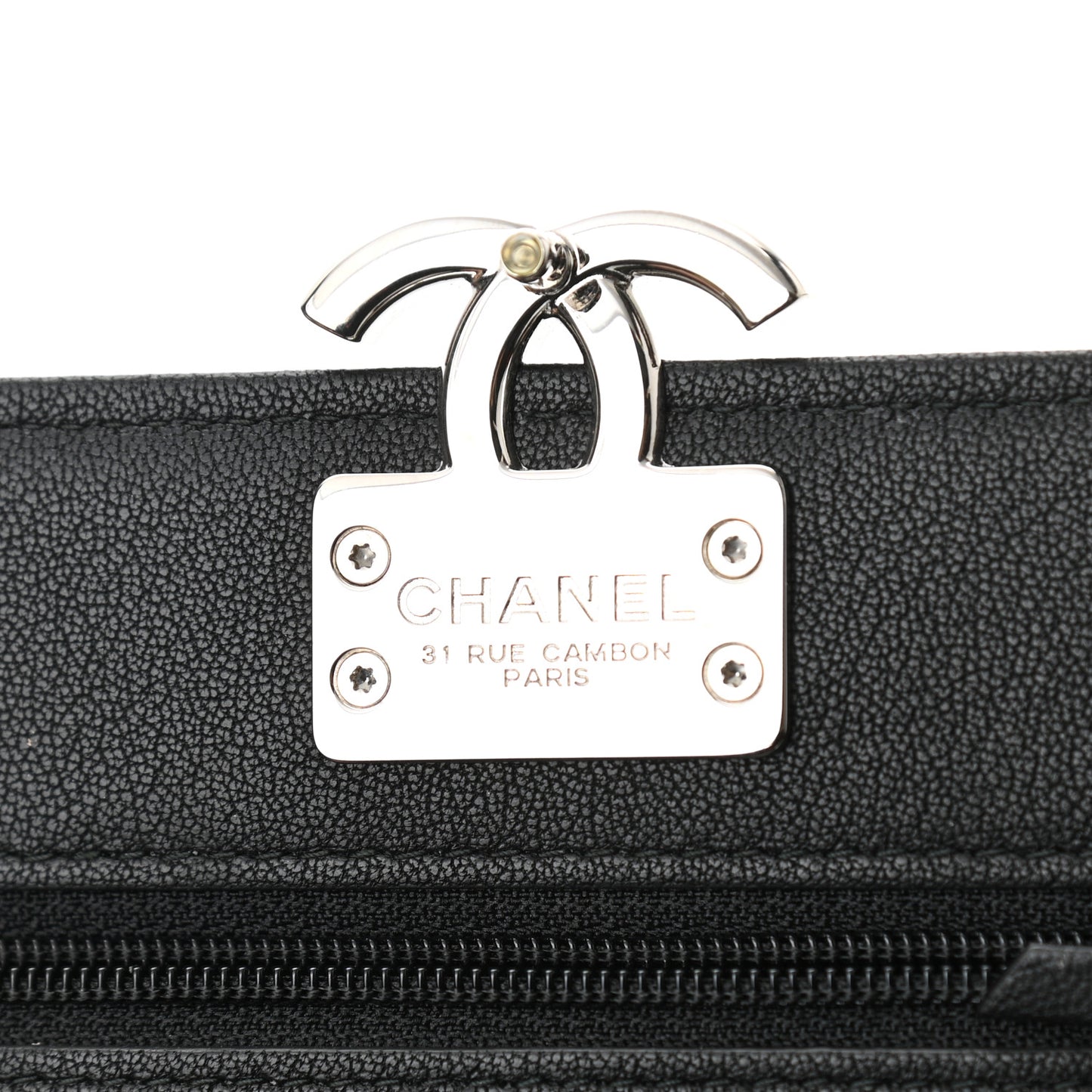 Grained Calfskin Quilted Urban Champion Wallet On Chain WOC Black