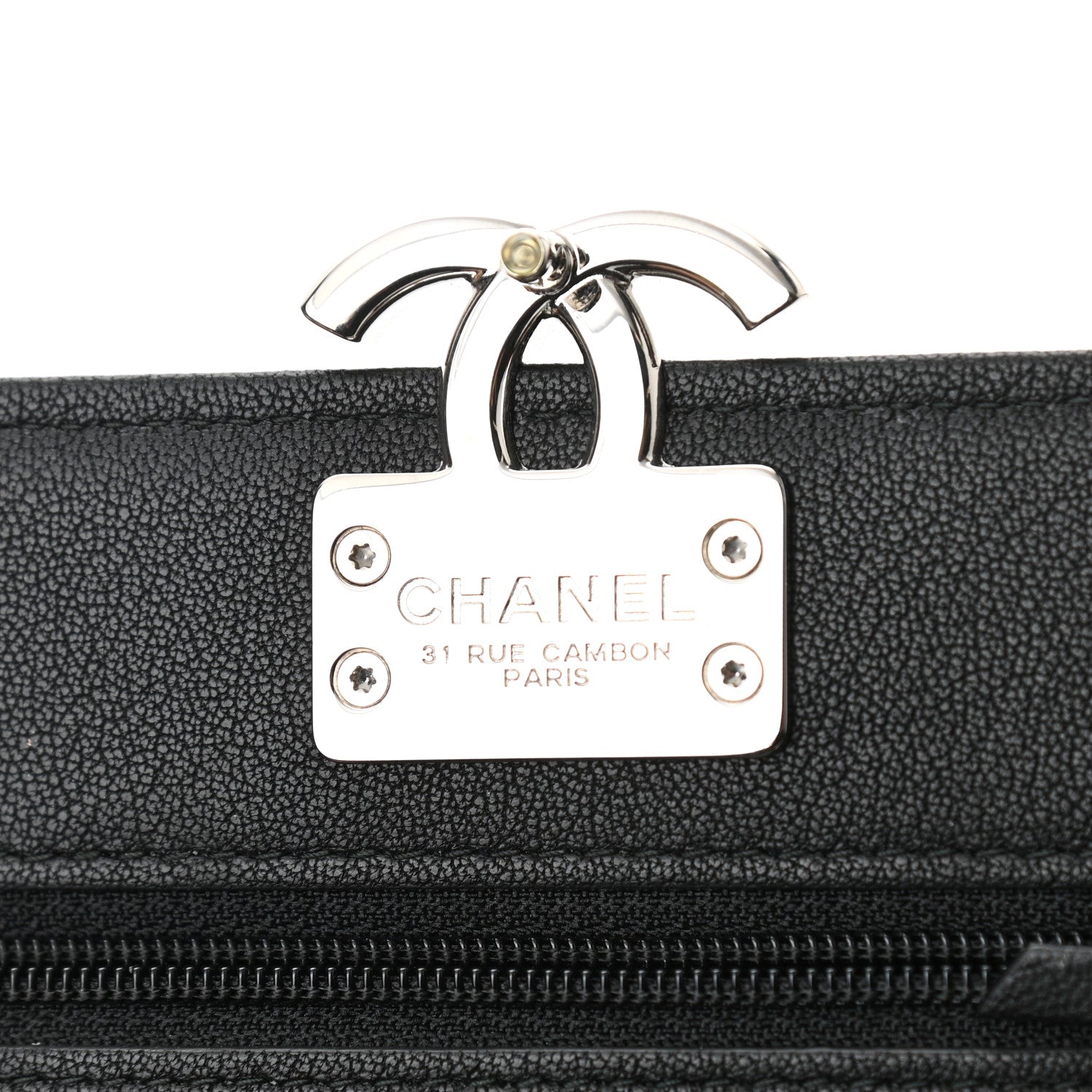 Chanel Grained Calfskin Quilted Urban Champion Wallet On Chain WOC Black 6 of 12