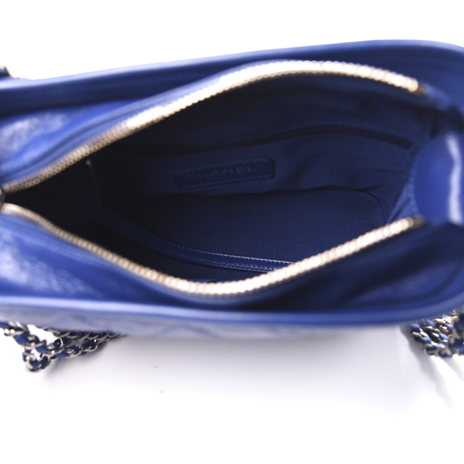 Chanel Aged Calfskin Quilted Small Gabrielle Hobo Blue 5 of 11