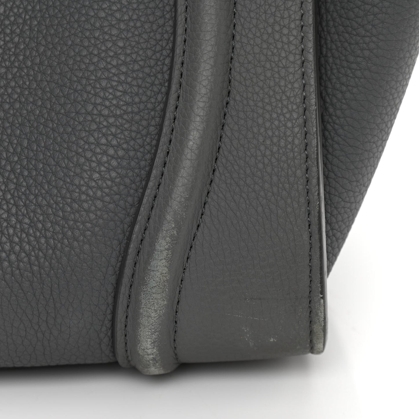 Drummed Calfskin Mini Luggage Kohl