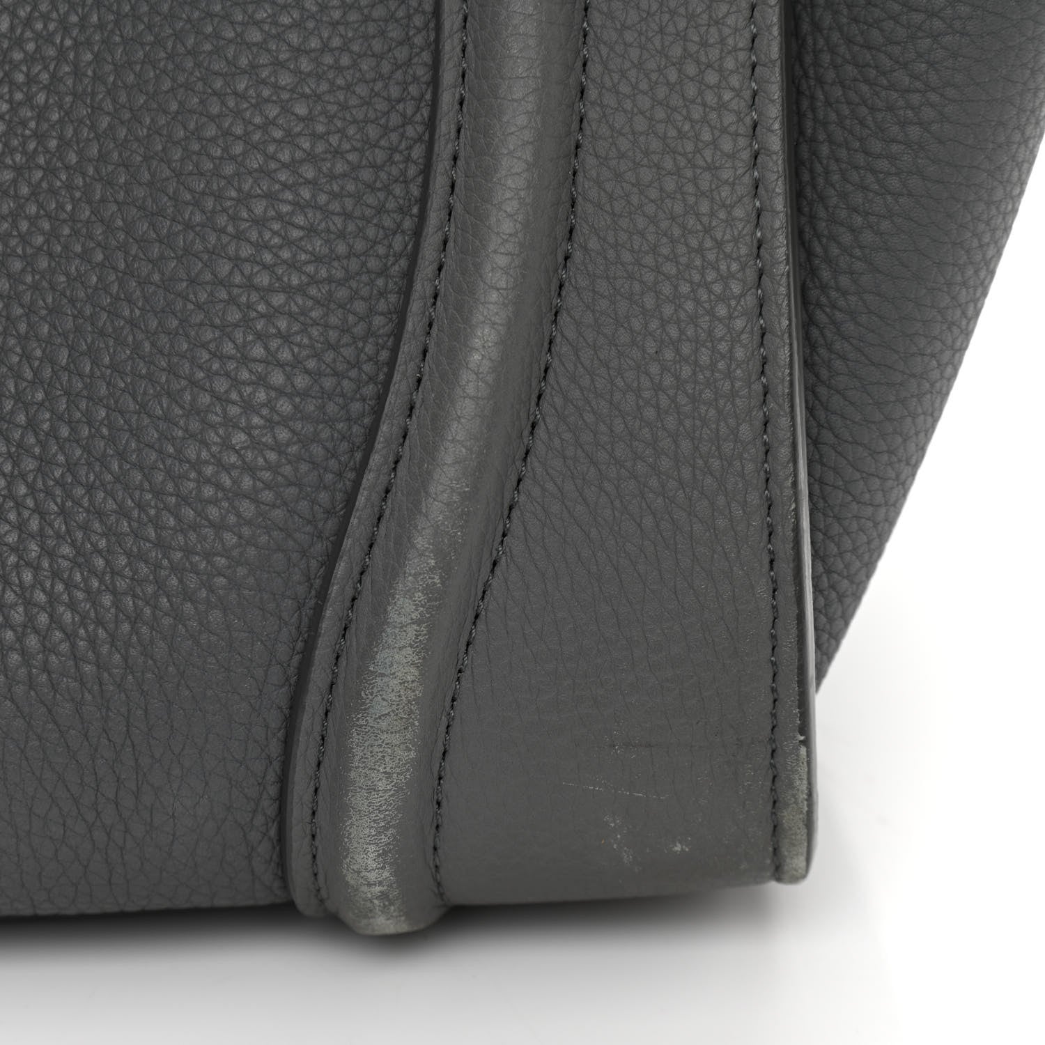 Celine Drummed Calfskin Mini Luggage Kohl 13 of 17