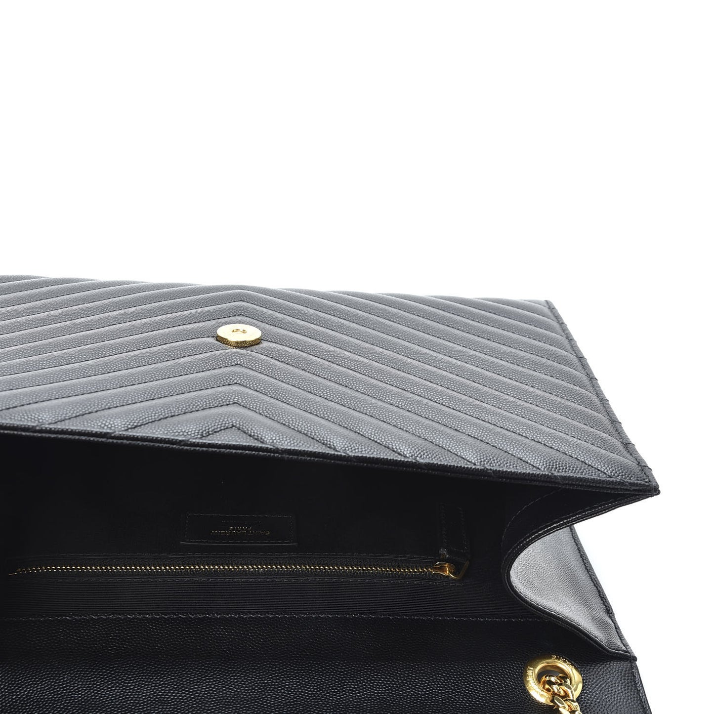 Grain De Poudre Matelasse Chevron Large Monogram Satchel Black