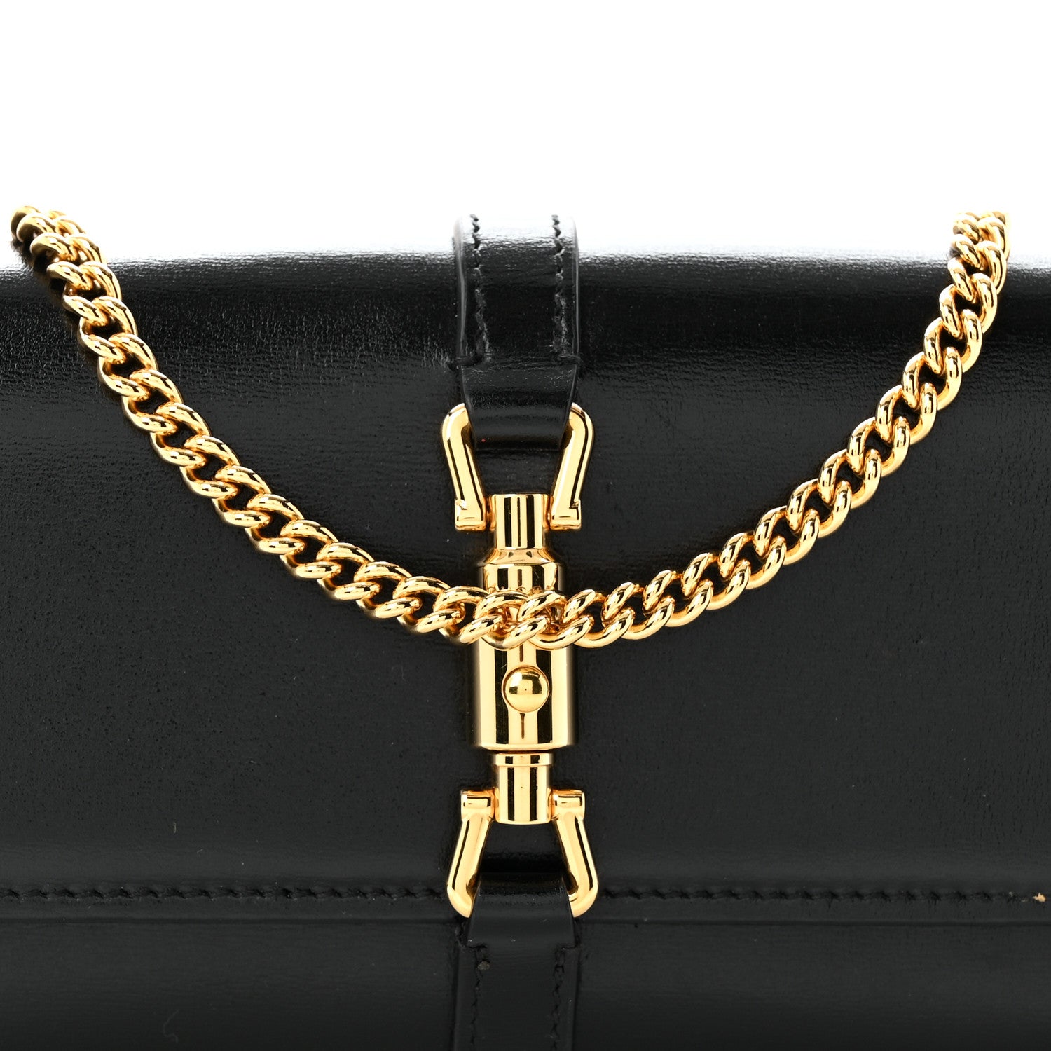 Gucci Calfskin Jackie 1961 Chain Wallet Black Black 8 of 11