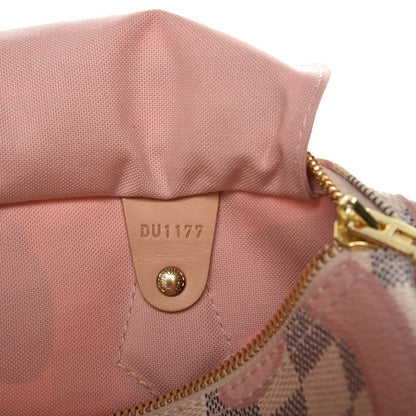 Louis Vuitton Damier Azur Tahitienne Speedy Bandouliere 30 Rose Ballerine 8 of 10
