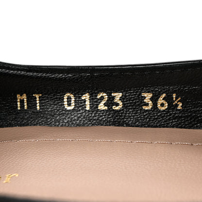 Christian Dior Patent Calfskin Aime Ankle Ballet Flats 36.5 Black 9 of 11