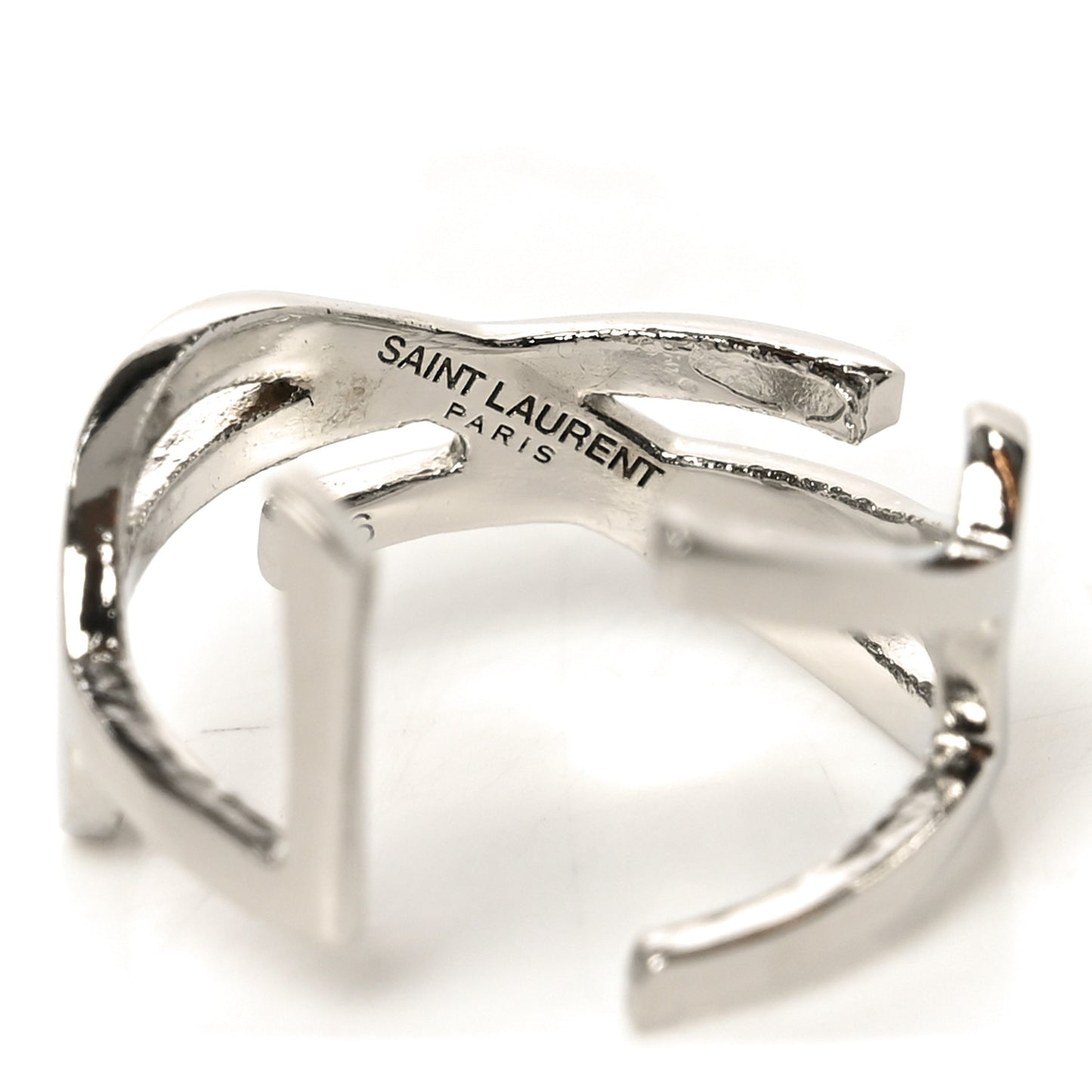 Monogram Ring 52 6 Silver