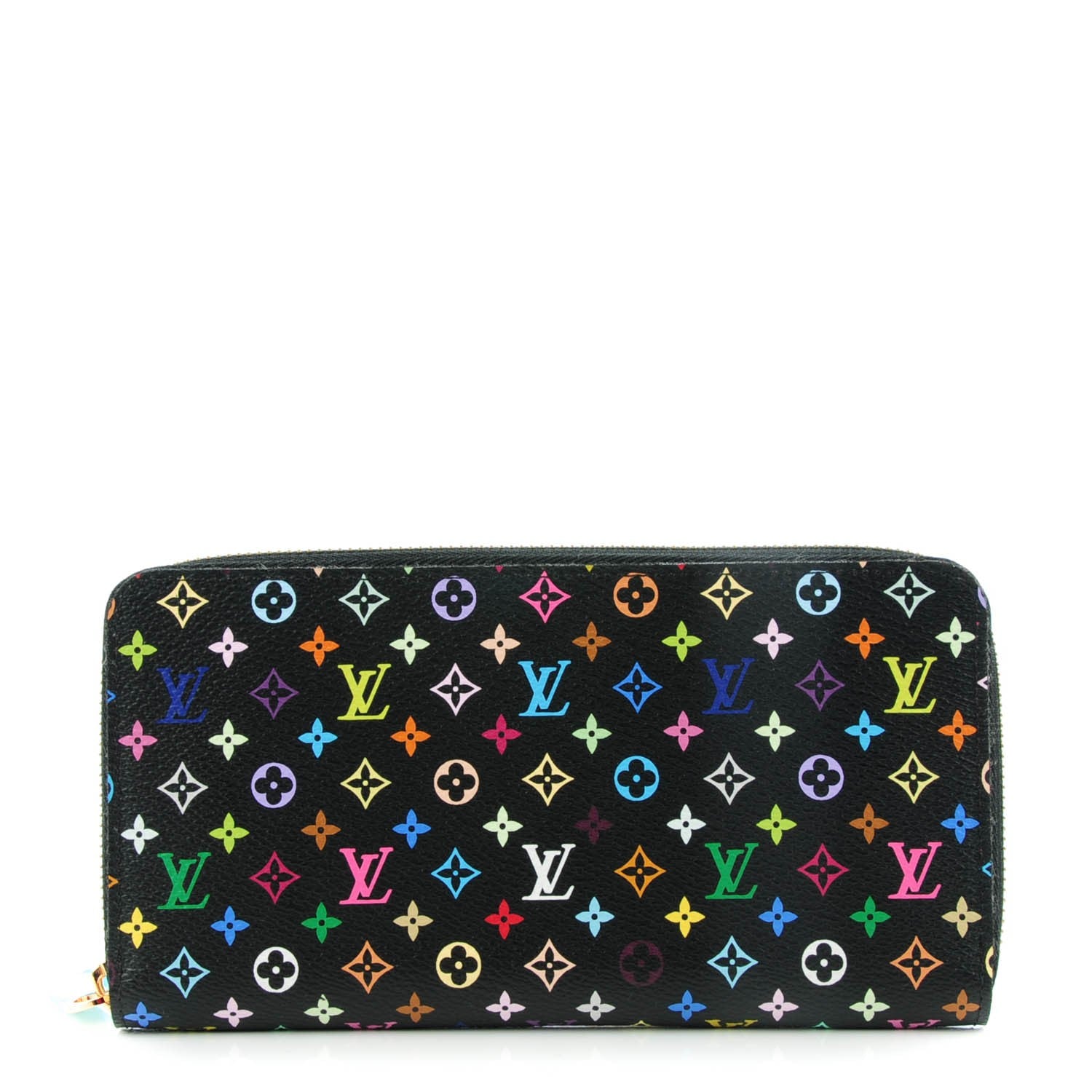 Louis Vuitton Monogram Multicolor Zippy Wallet Black Grenade 1 of 7