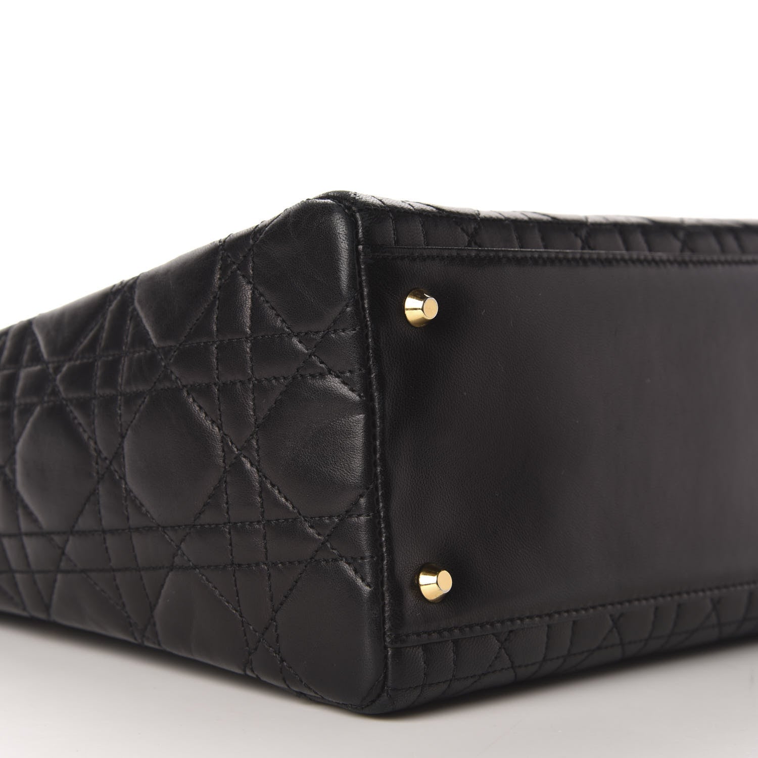Christian Dior Lambskin Cannage Medium Lady Dior Black 6 of 9