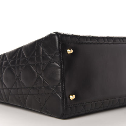 Christian Dior Lambskin Cannage Medium Lady Dior Black 6 of 9