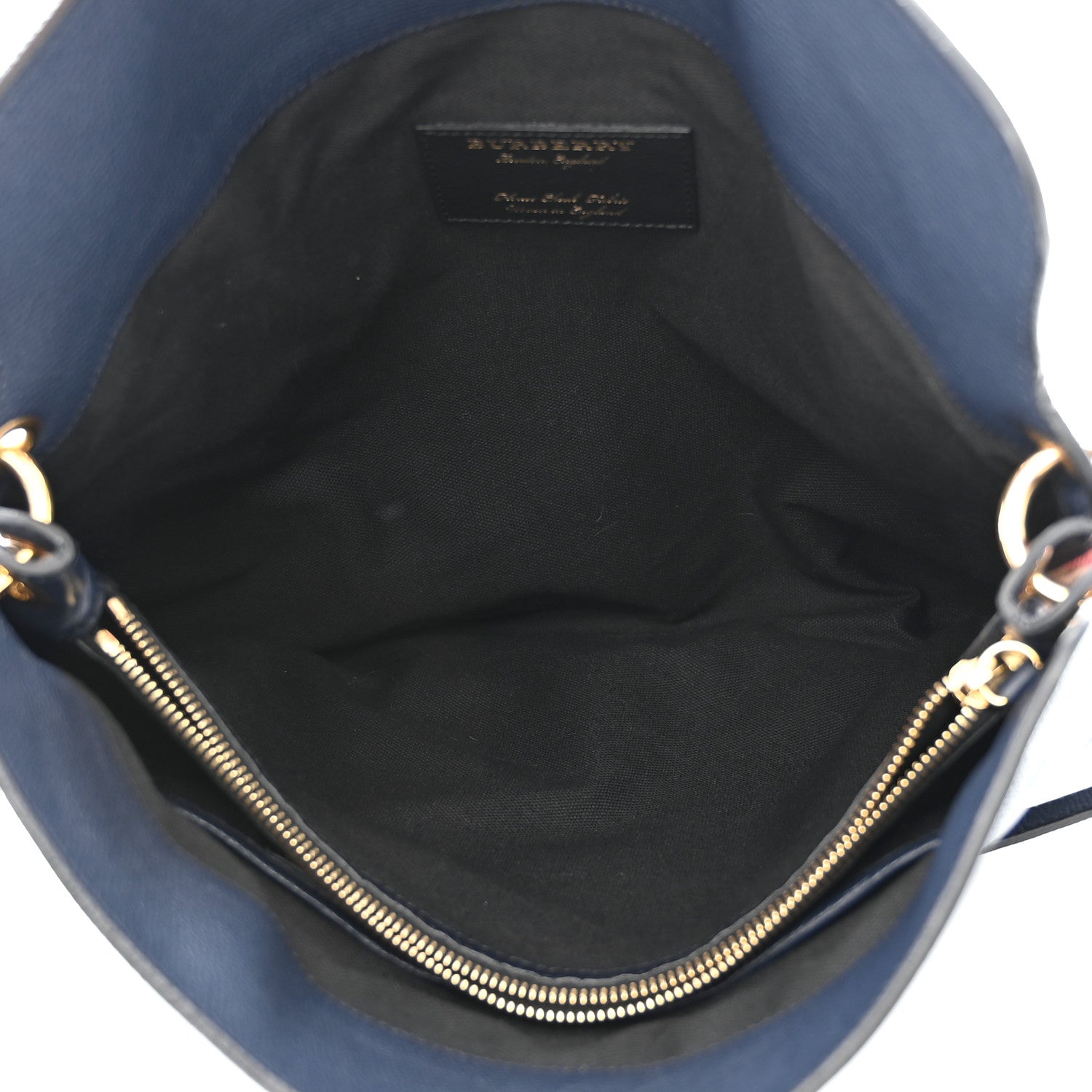 Burberry Derby Calfskin House Check Cornwall Hobo Ink Blue 5 of 18