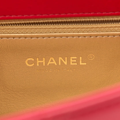 Chanel Lambskin Quilted Multiple Chain Flap Red 6 of 13