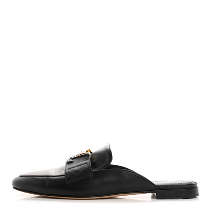 Louis Vuitton Calfskin LV Mare Open Back Loafers 38 Black 1 of 10