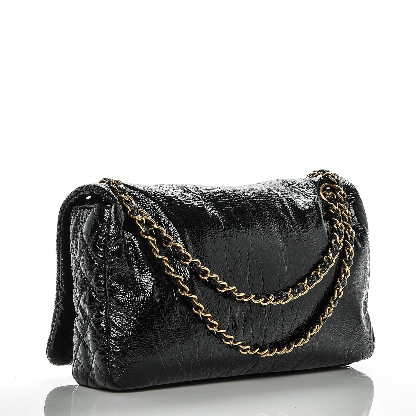 Vinyl Medium Rock and Chain Flap Black
