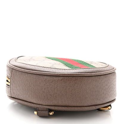 Gucci GG Supreme Monogram Web Mini Ophidia Round Backpack Brown 4 of 10