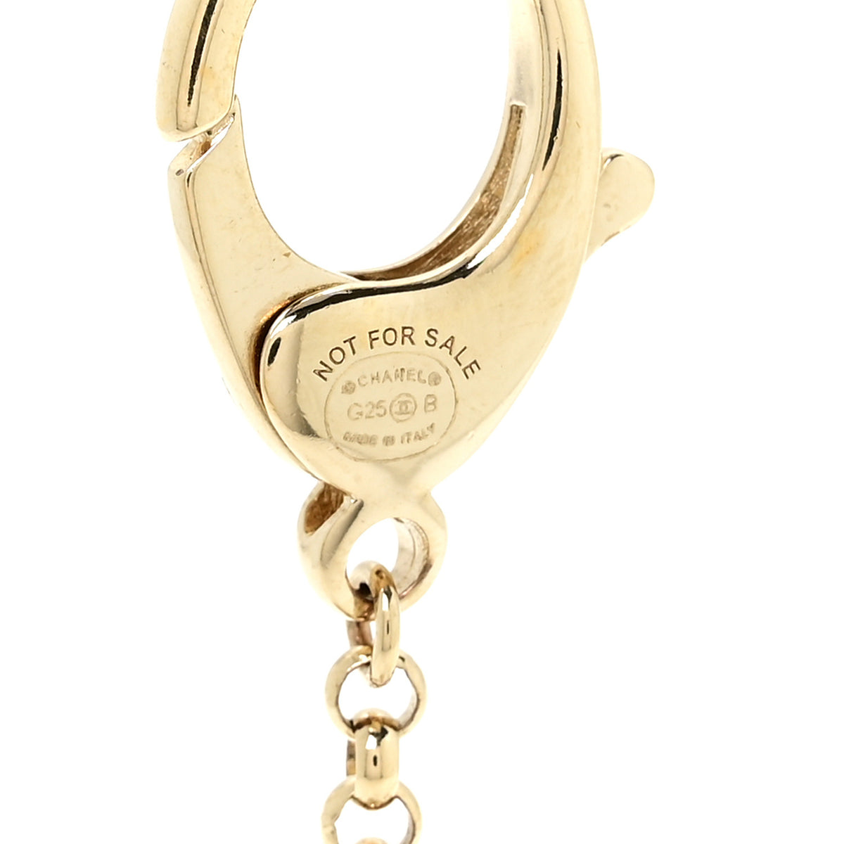 Chanel Metal Pearl CC Key Chain Gold 3 of 4