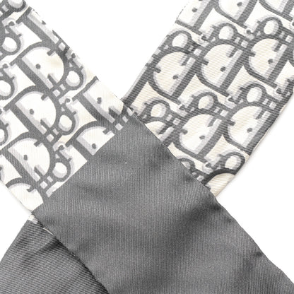 Christian Dior Silk Oblique Mitzah Scarf Grey 3 of 6