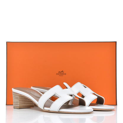 Hermes Calfskin Oasis Sandals 36.5 White 12 of 12