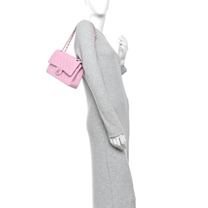Chanel Caviar Quilted Medium Double Flap Light Pink 2 of 11