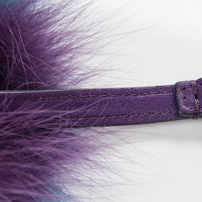 Fendi Fox Fur Shiny Nappa Bi-Color M ABCharm Bag Charm Viola Lago Viola Plus 4 of 4