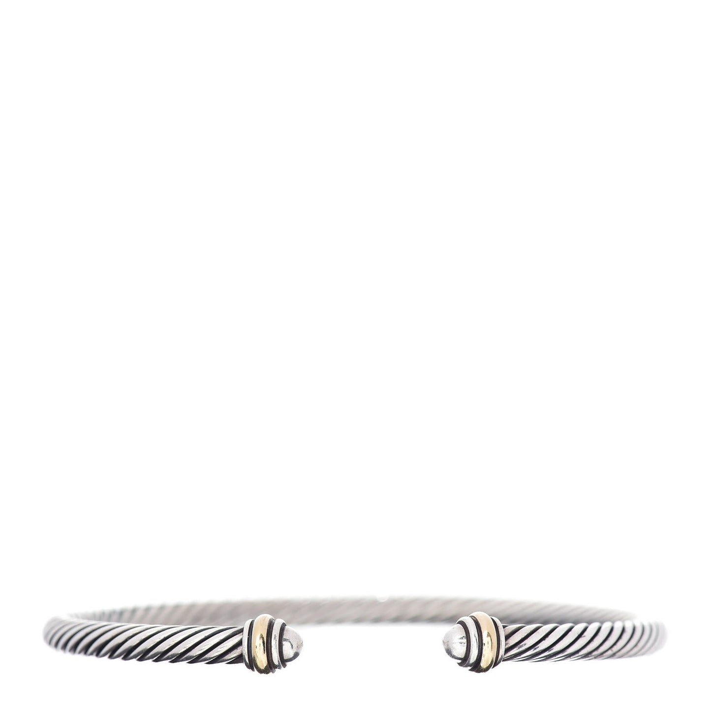 Sterling Silver 18K Yellow Gold 4mm Cable Classics Bracelet
