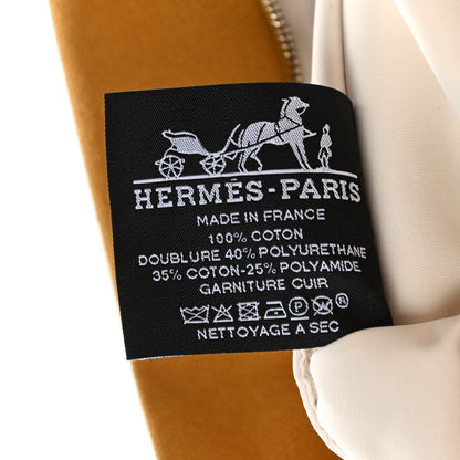 Hermes Toile Trousse De Voyage Jimetou PM Ocre Acier 6 of 6