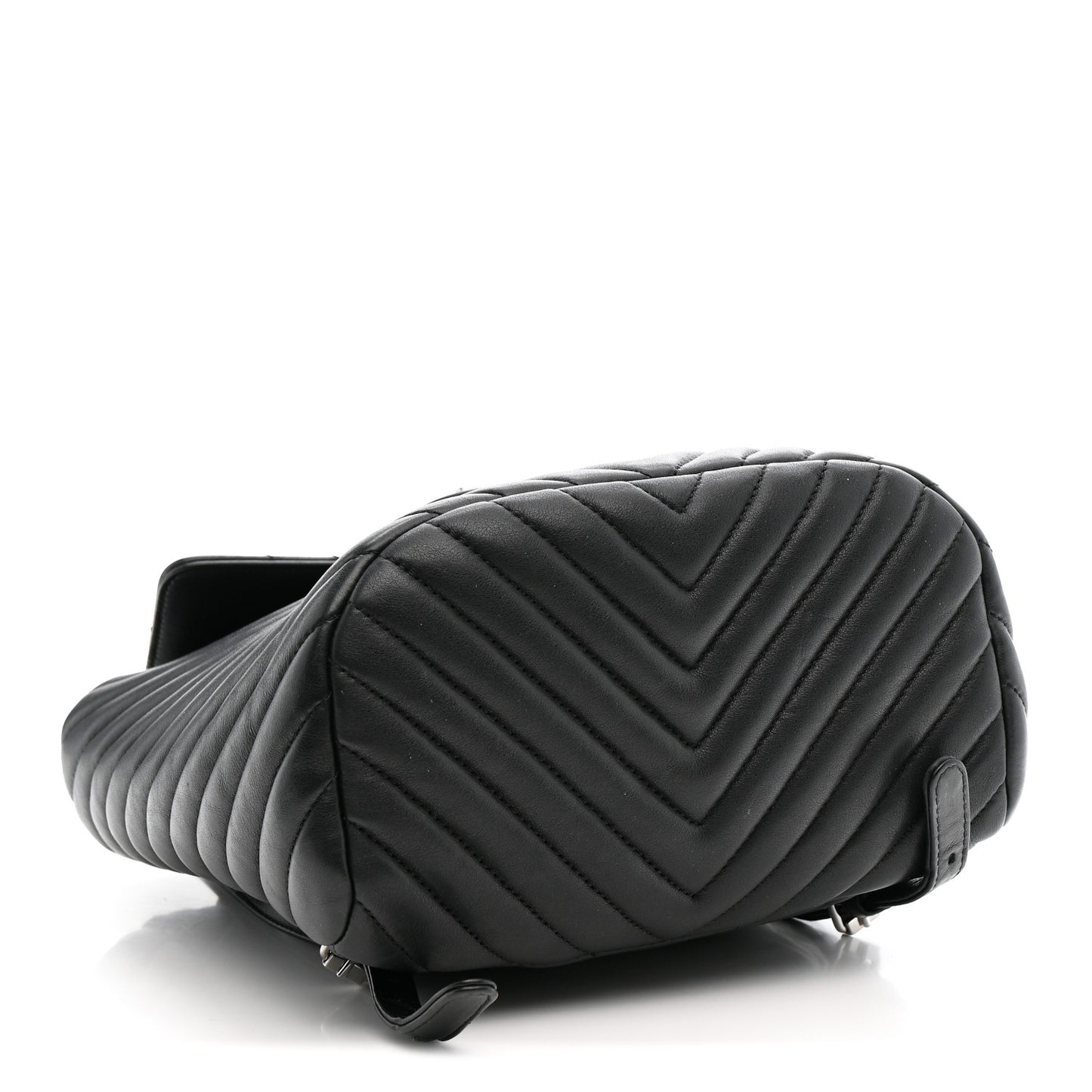 CHANEL Calfskin Chevron Quilted Small Urban Spirit Backpack Black Black