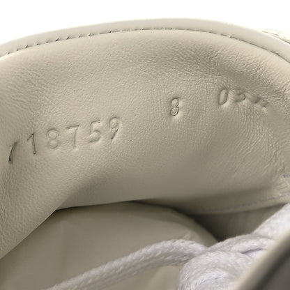 Gucci Calfskin Interlocking G Perforated Mens Ace Sneakers 8 White Grey Sky 7 of 10