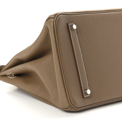 Hermes Taurillon Clemence Birkin 35 Etoupe 8 of 11