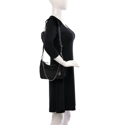 Prada Nylon Re-Edition 2005 Shoulder Bag Black 2 of 9