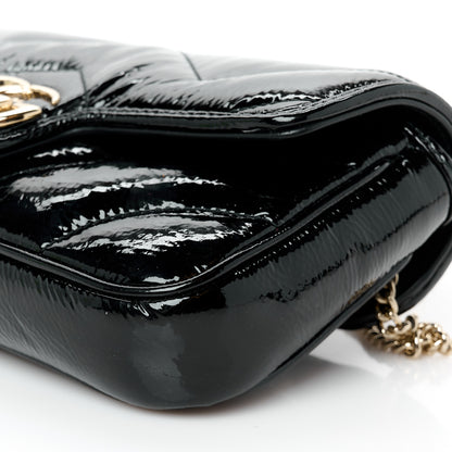 Gucci Patent Lambskin Matelasse Mini GG Marmont Shoulder Bag With Case Black 11 of 11