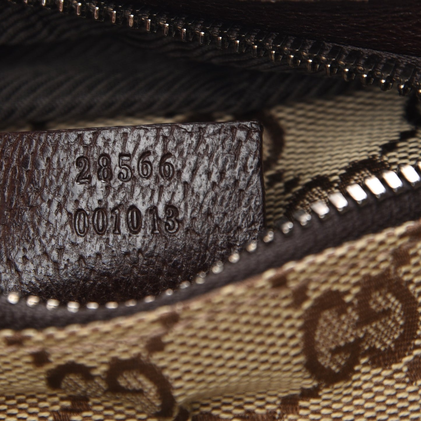 GG Monogram Double Pocket Belt Bag Dark Brown