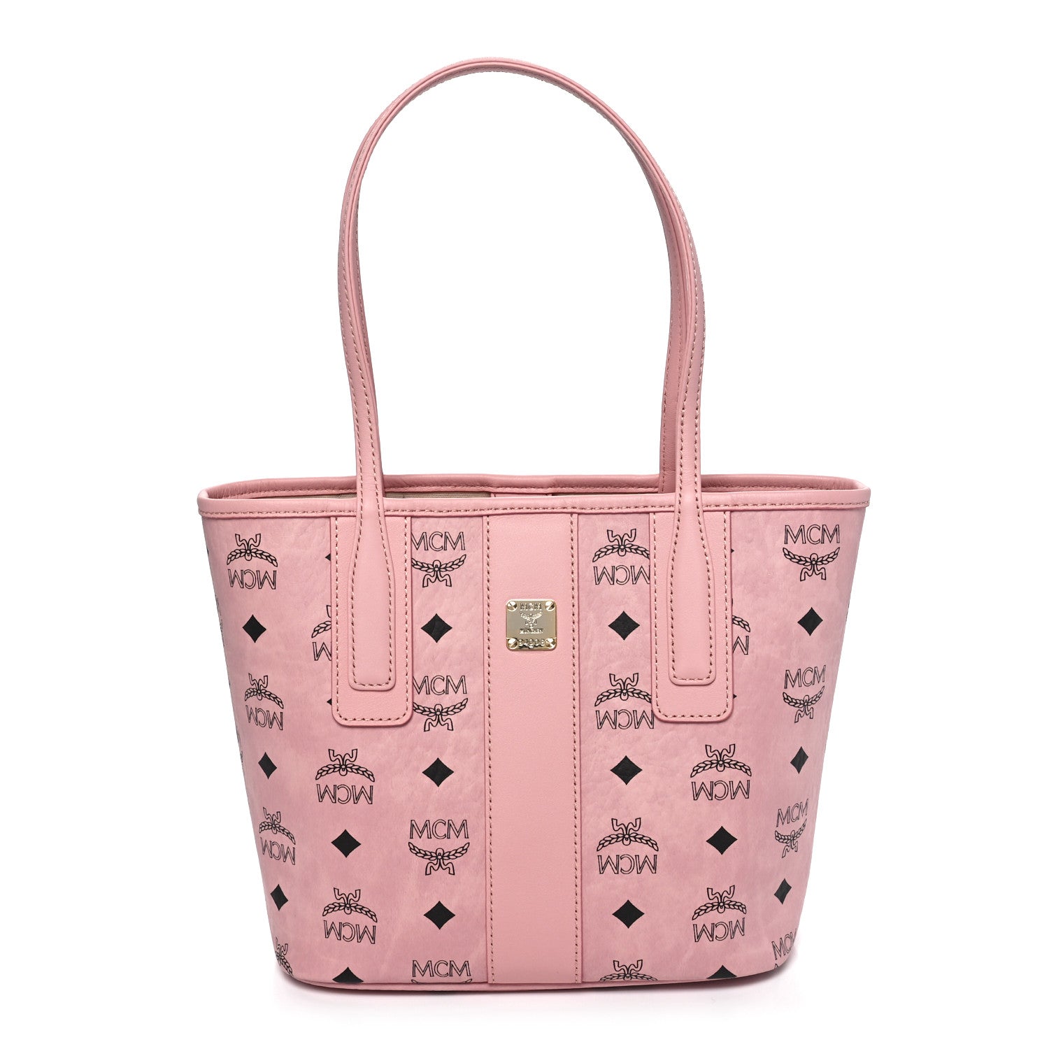 MCM Visetos Mini Liz Reversible Shopper Tote Soft Pink 1 of 9