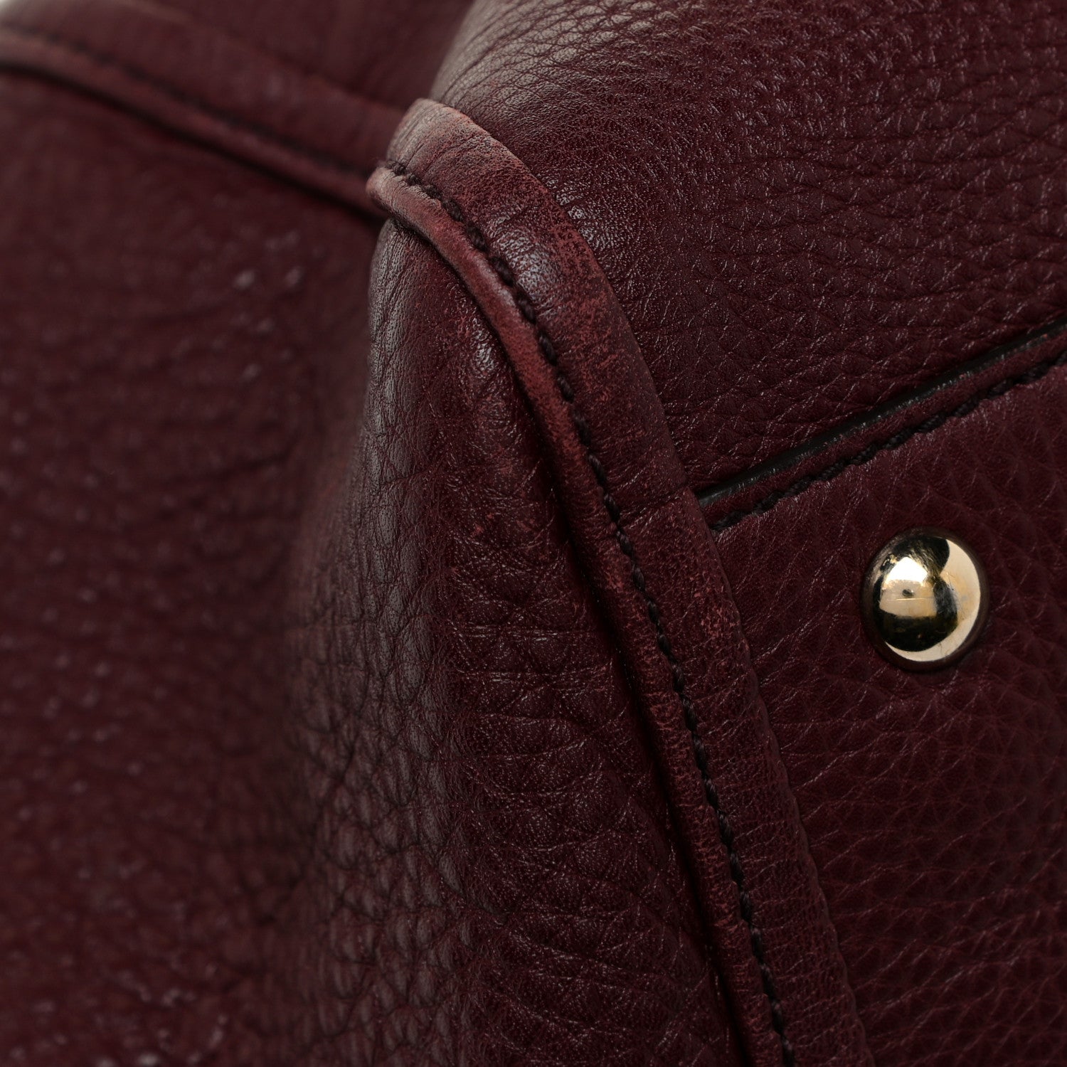 Gucci Pebbled Calfskin Medium Soho Shoulder Bag Bordeaux 22 of 24