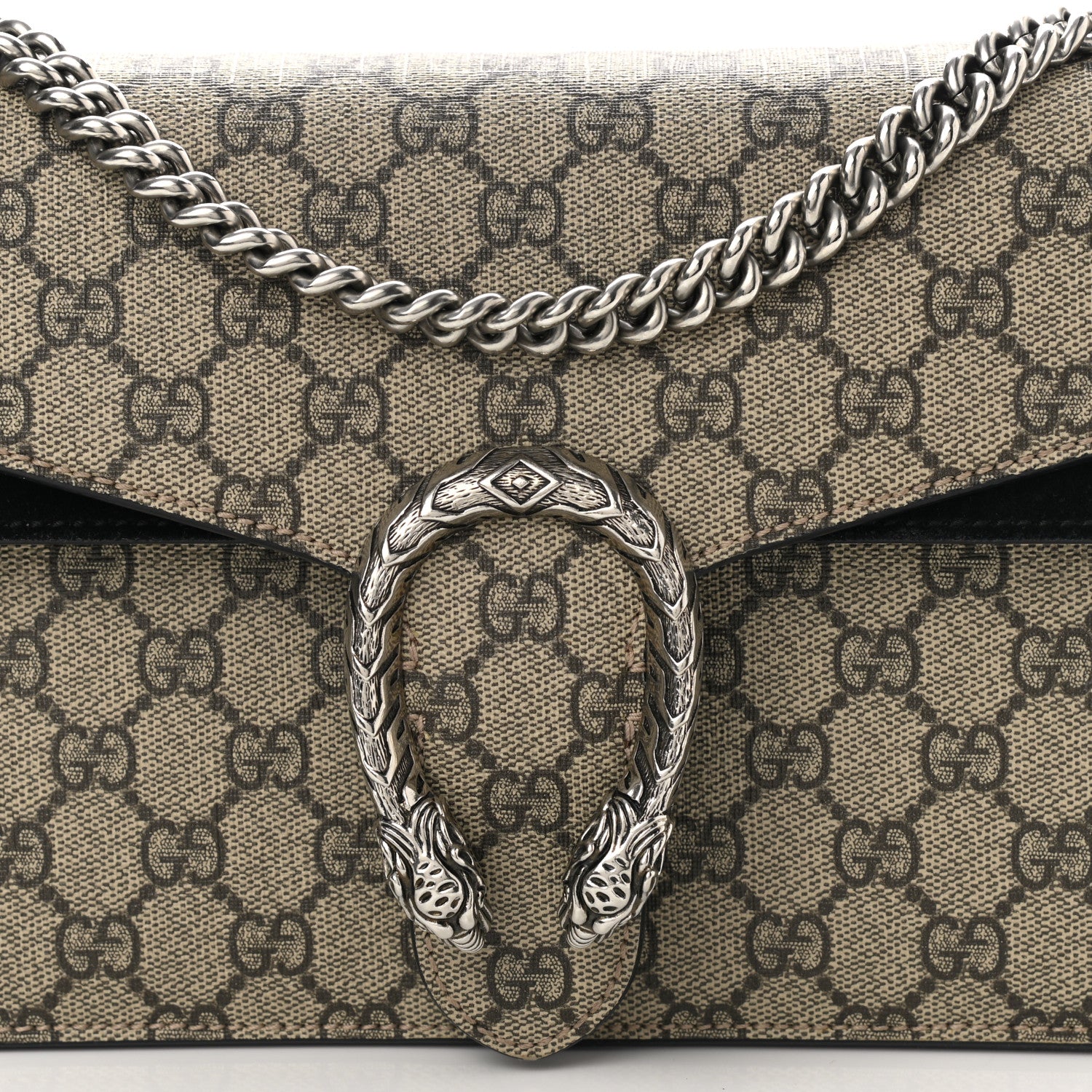 Gucci GG Supreme Monogram Small Dionysus Shoulder Bag Black 8 of 11