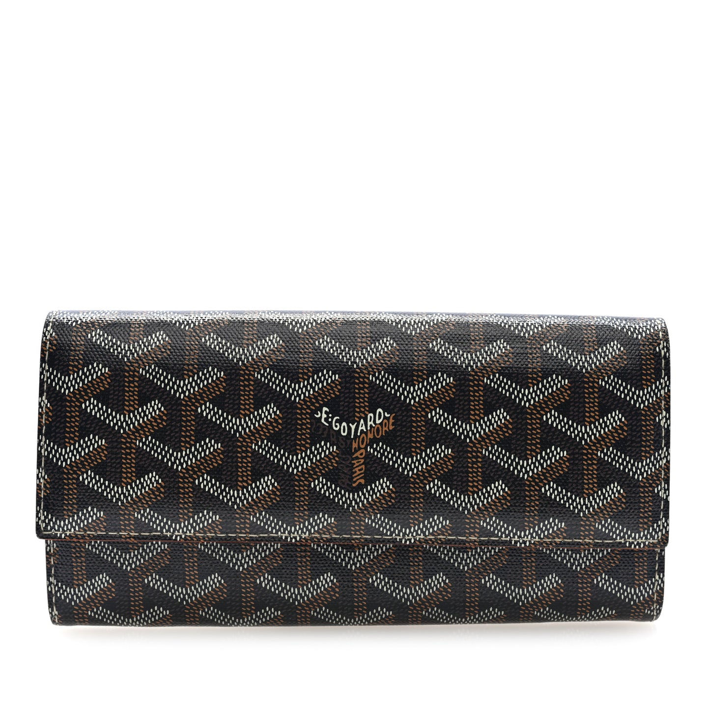Goyardine Varenne Long Wallet Black Gold
