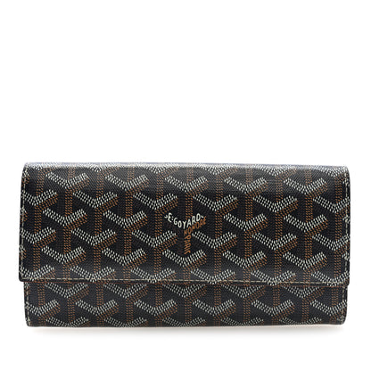 Goyard Goyardine Varenne Long Wallet Black Gold 1 of 7