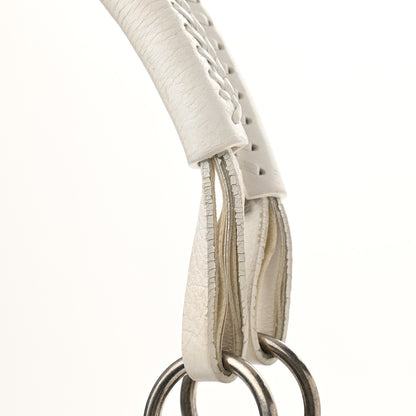 Christian Dior Calfskin Braided Gaucho Double Saddle Bag White 12 of 17