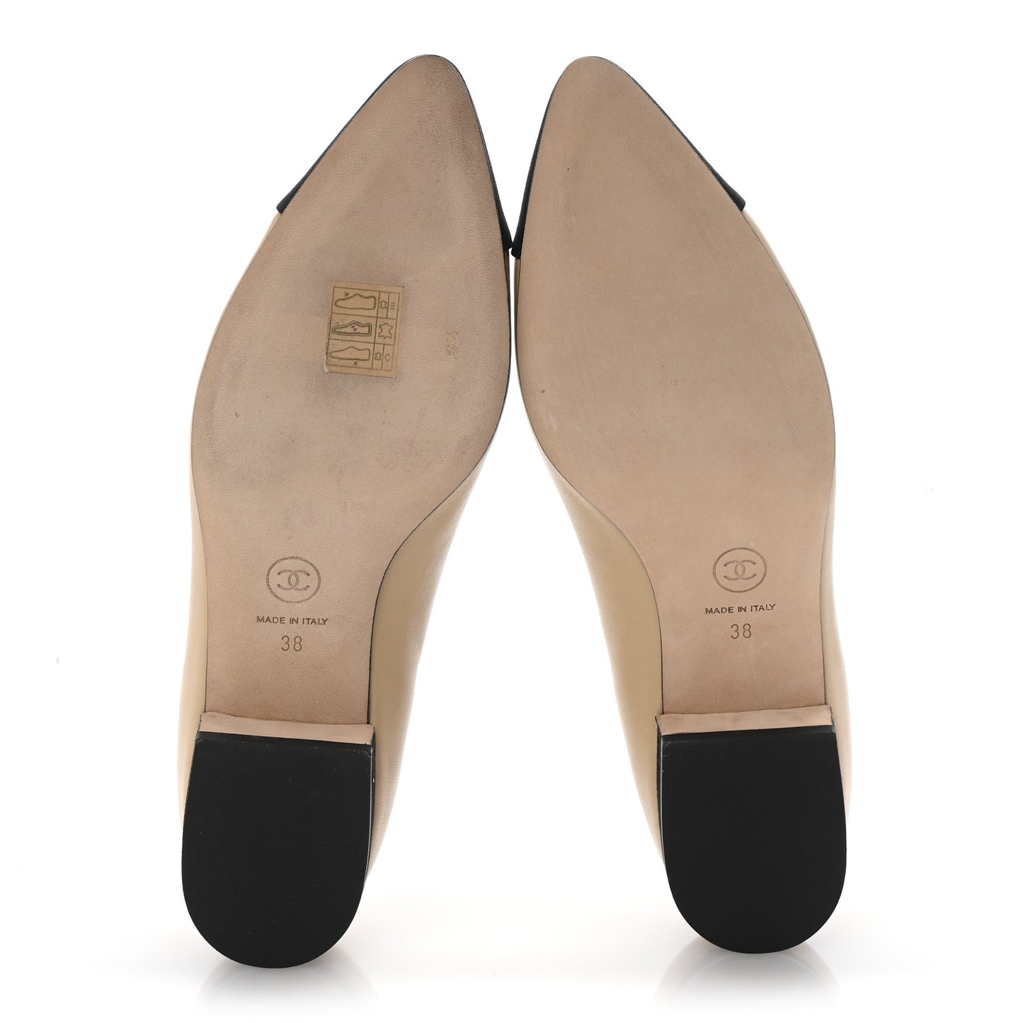 Lambskin Grosgrain Cap Toe Chain Pumps 38 Beige Black