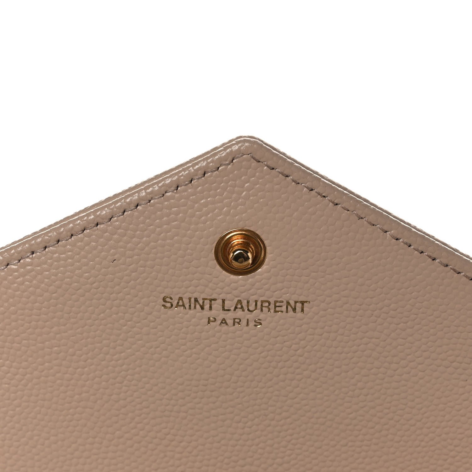 Saint Laurent Grain De Poudre Matelasse Chevron Monogram Chain Wallet Nude Powder 6 of 11