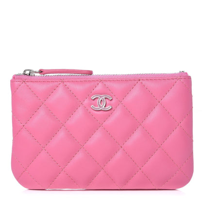 Chanel Lambskin Quilted Small Cosmetic Case Pink 1 of 8