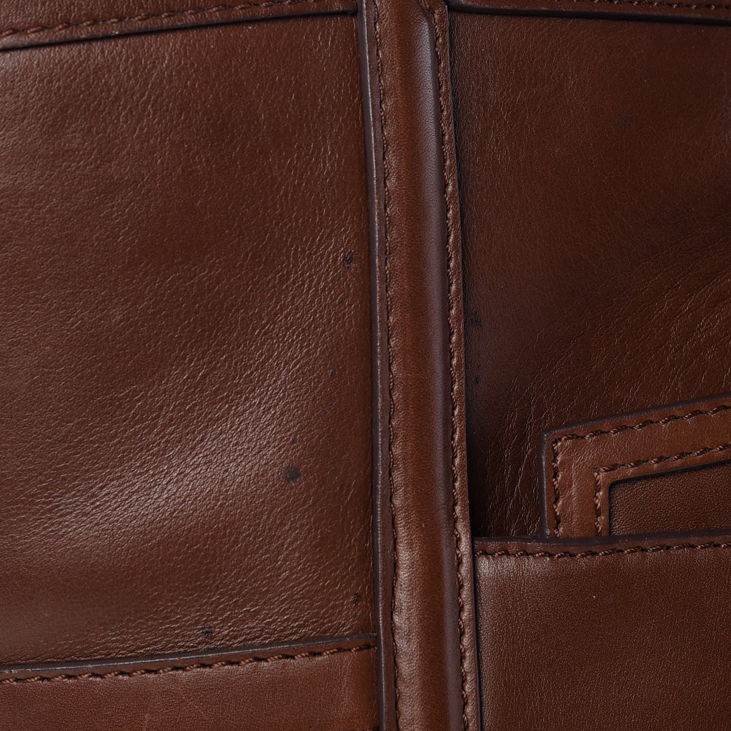 Calfskin Farida Shopping Bag Havane