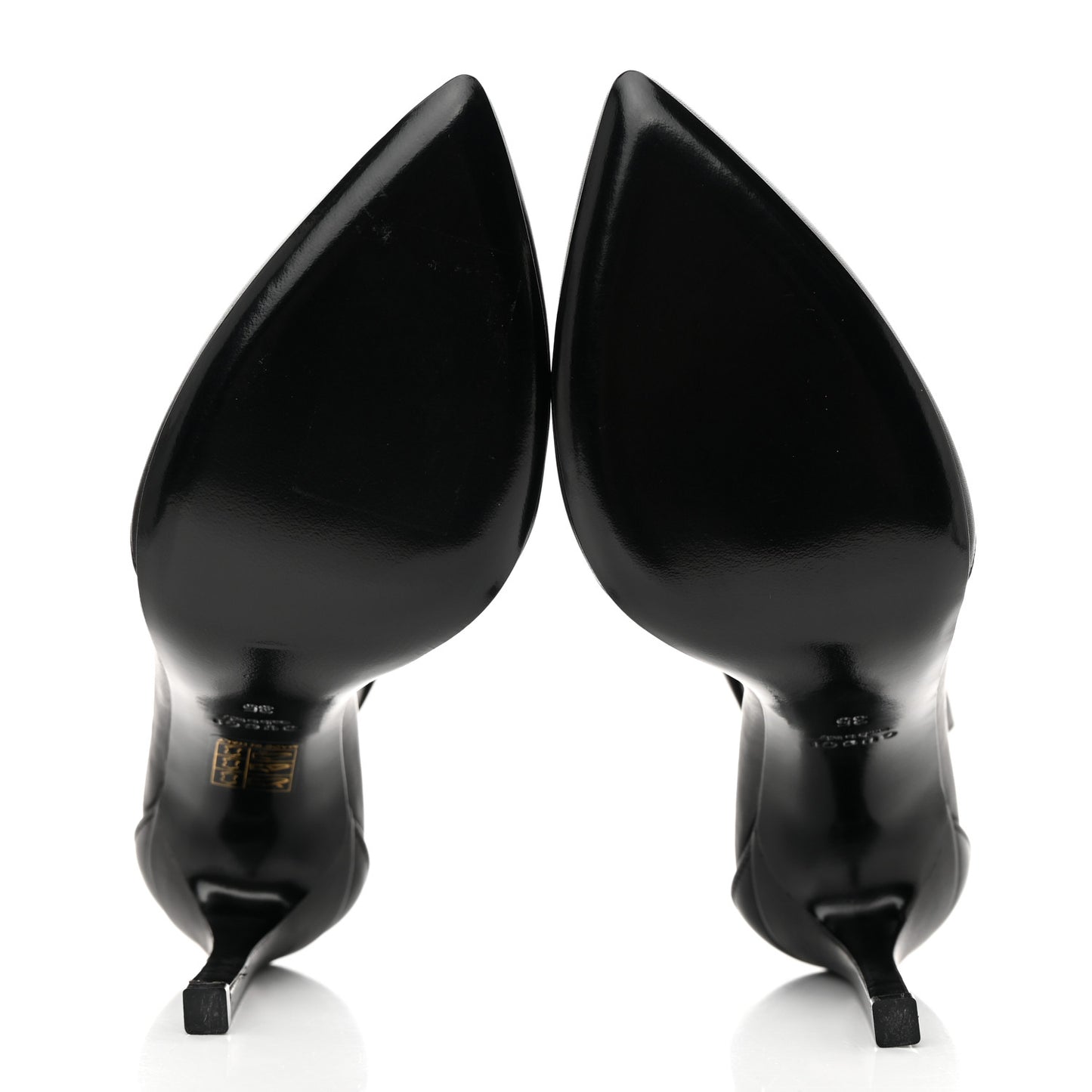 Calfskin Ursula Ankle Wrap Pumps 35 Black