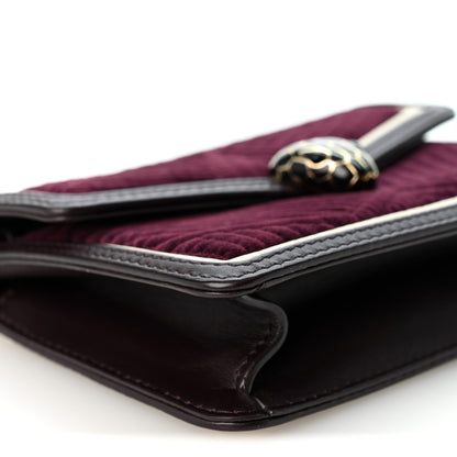 Bulgari Velvet Quilted Serpenti Forever Shoulder Bag Plum 8 of 9
