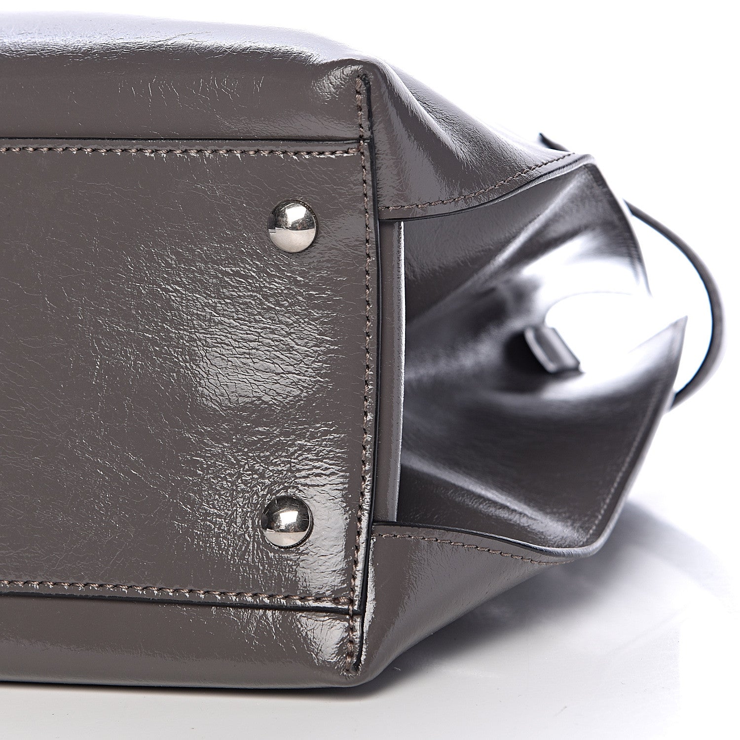 Burberry Soft Calfskin Medium Banner Tote Sepia Grey 9 of 11