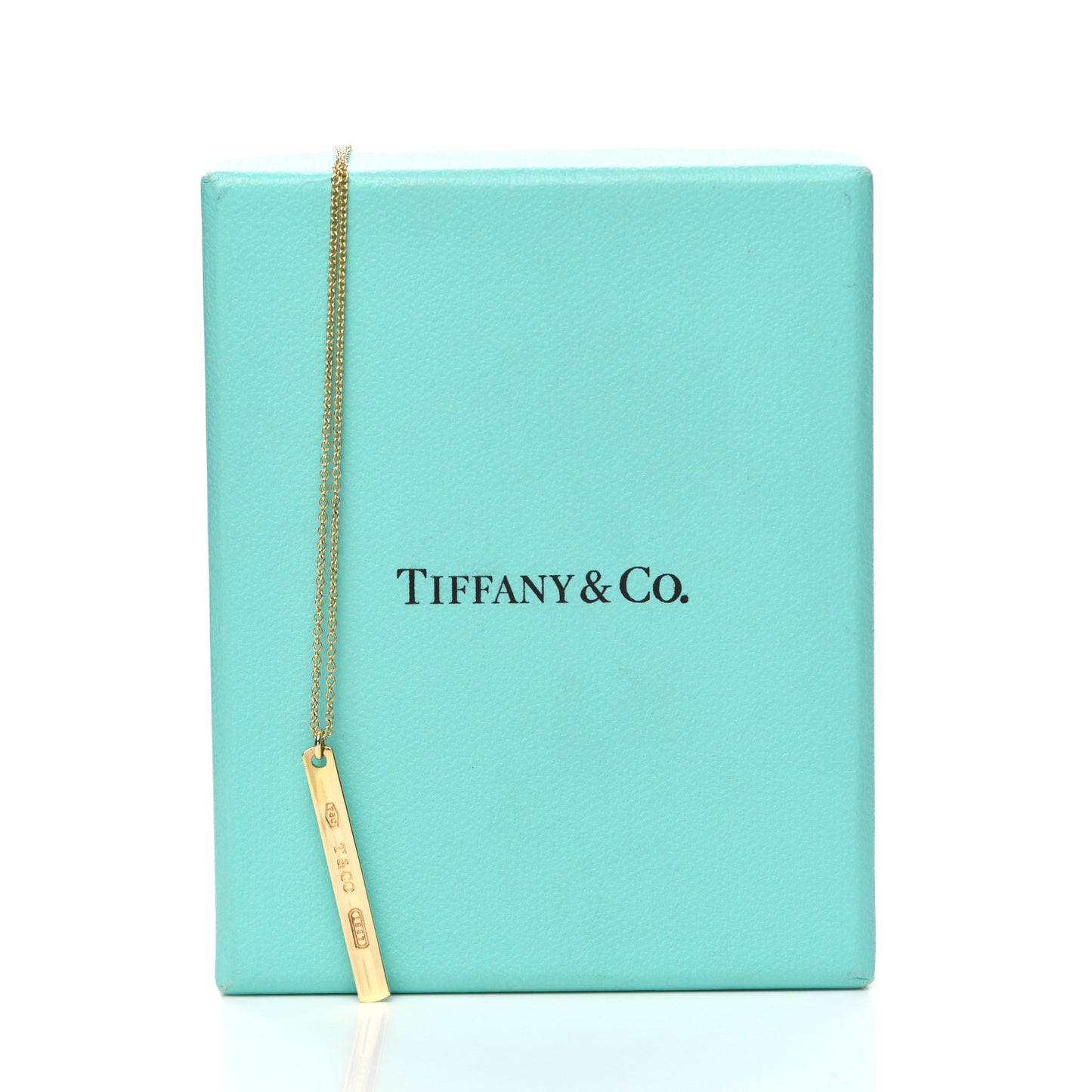 18K Yellow Gold 1837 Bar Pendant Necklace
