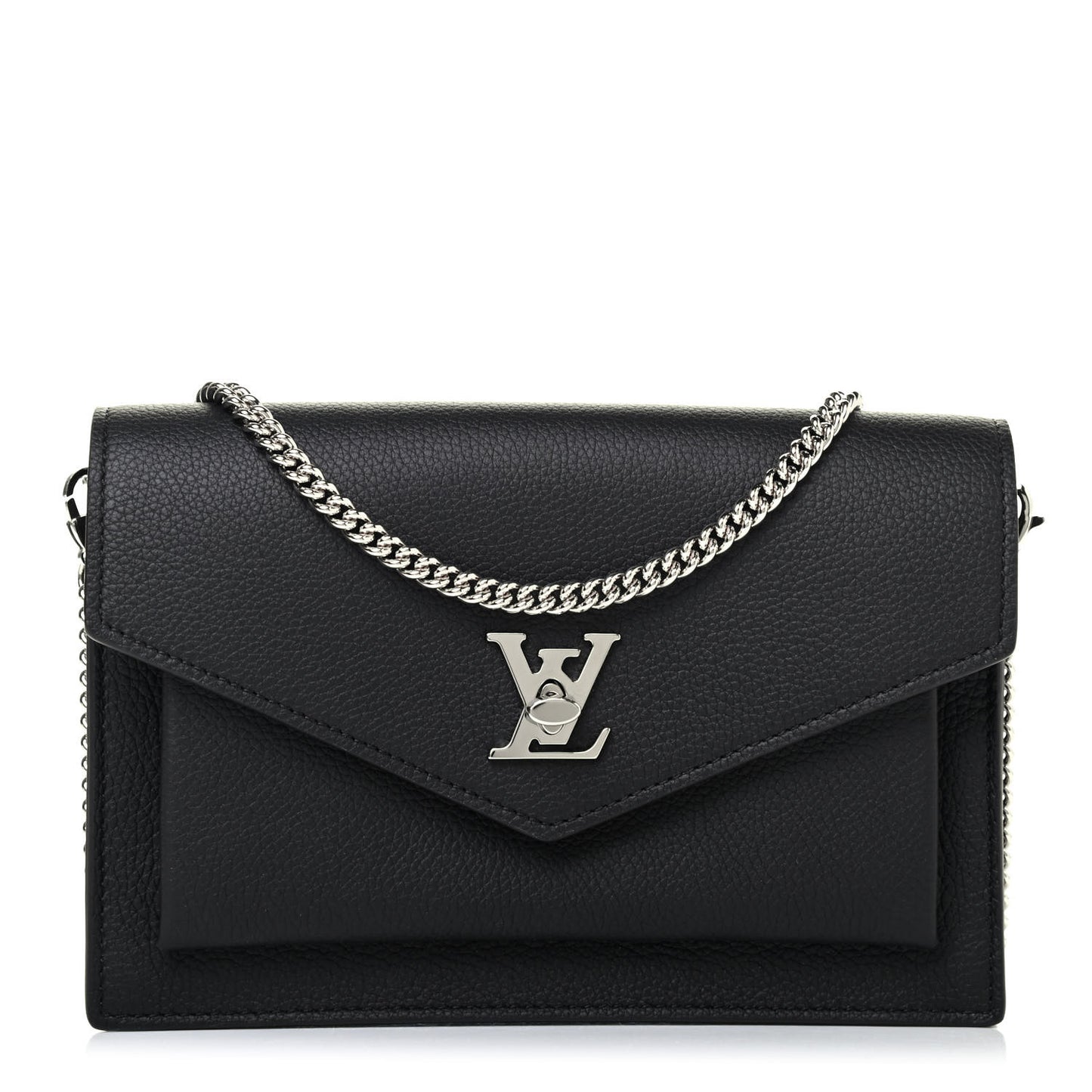 Soft Calfskin My Lockme Chain Pochette Black