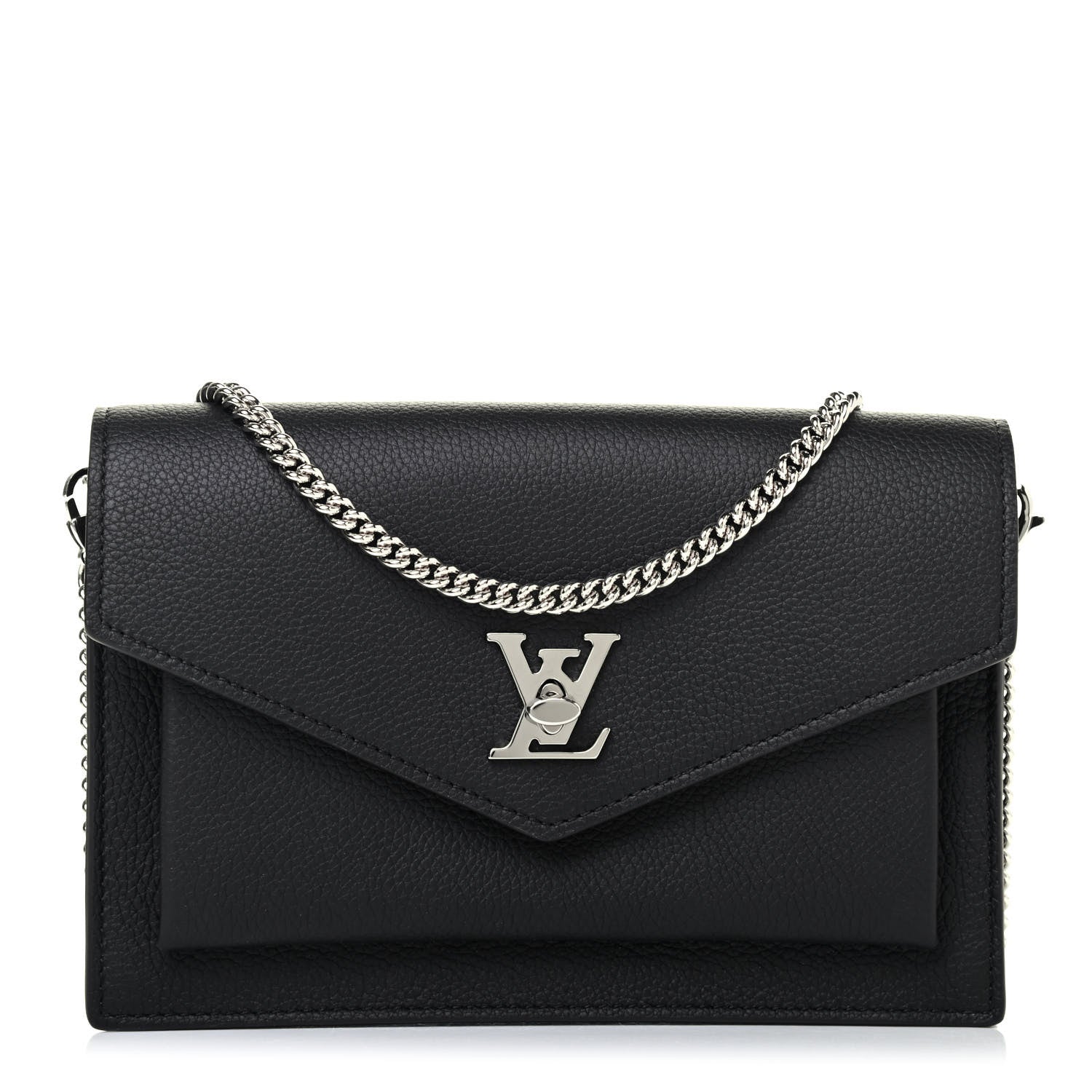 Louis Vuitton Soft Calfskin My Lockme Chain Pochette Black 1 of 4