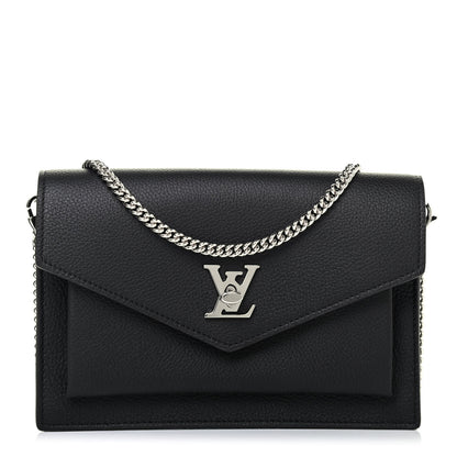 Louis Vuitton Soft Calfskin My Lockme Chain Pochette Black 1 of 4