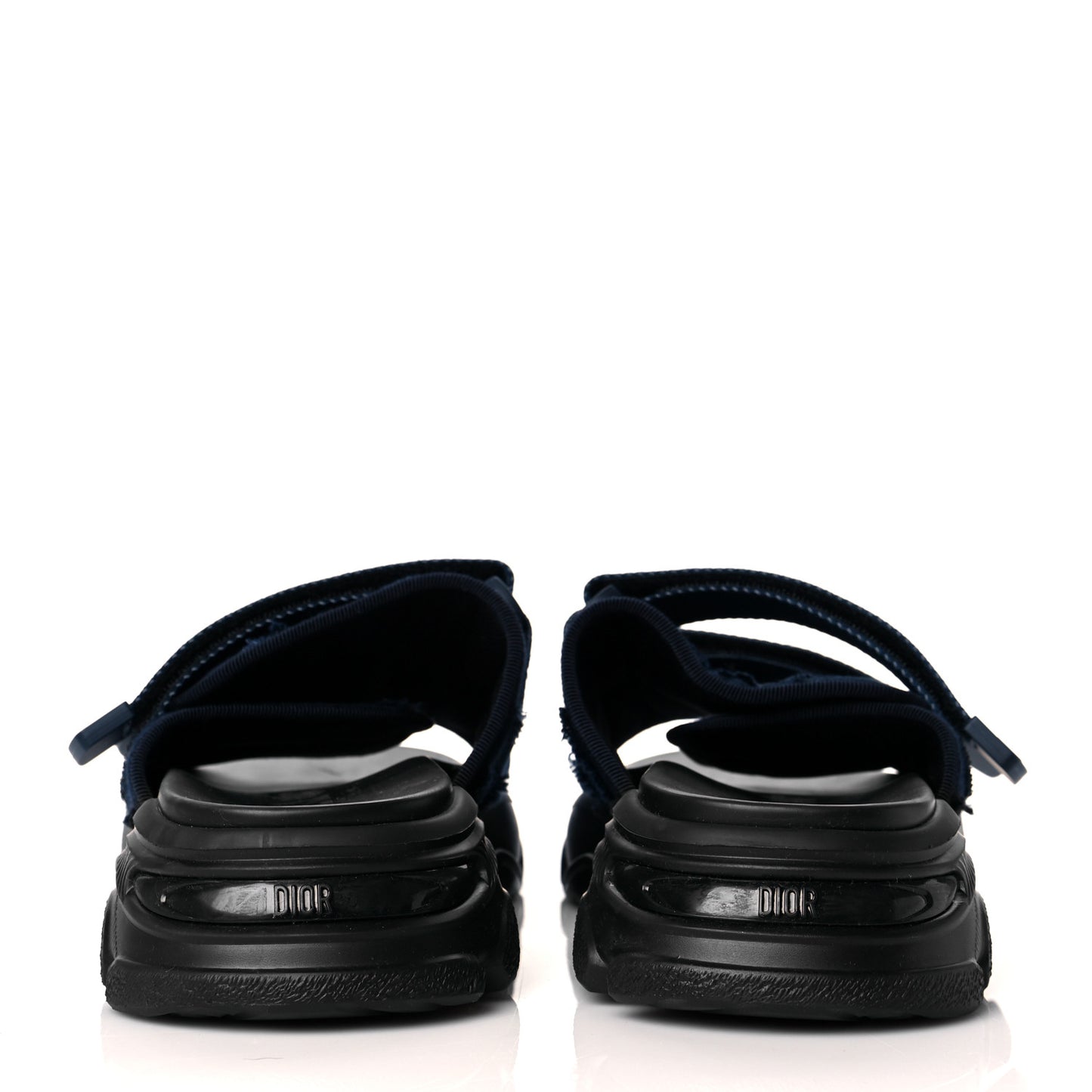 Technical Fabric Denim D-Wander Slide Sandals 37 Blue