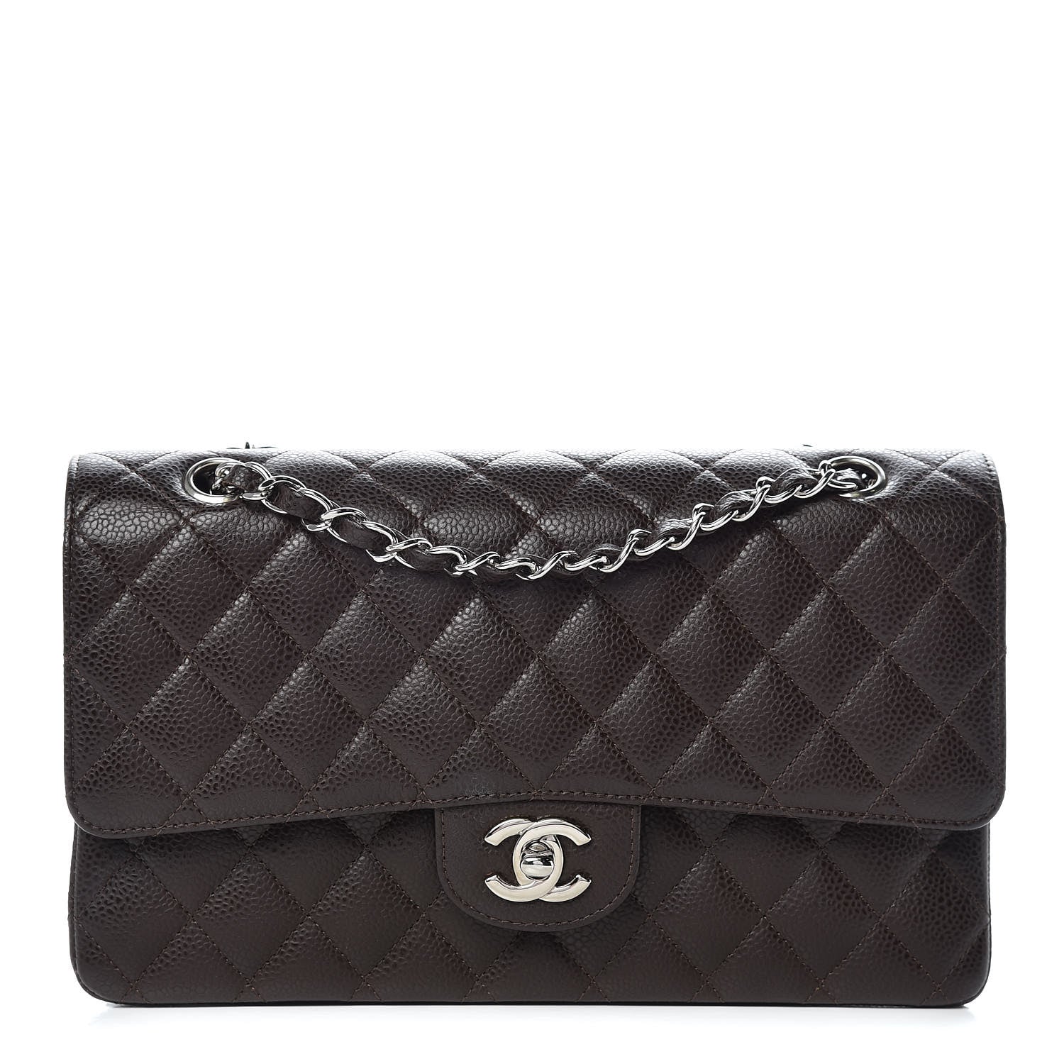 Chanel Caviar Quilted Medium Double Flap Brown 1 of 12